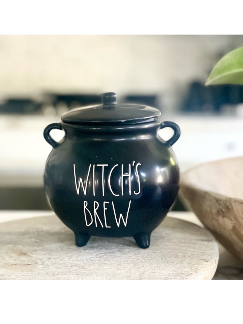 RAE DUNN | Black Witch's Brew Calderon with Lid